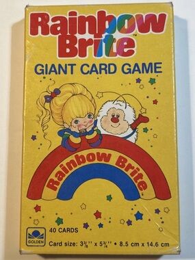 Golden 1983 Rainbow Brite Giant Card Game 40 Cards and Box 
Complete Game